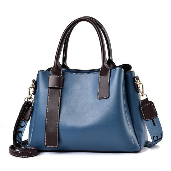 Soft Leather Large Capacity Women's Handbag Fashion Trendy One-shoulder Crossbody Bag $58.50 Dana Fashion Color: Blue Women's Bags Product information: Lining texture: Polyester Color: wine red, green, blue, black, Ginger Material: PU Bag internal structu