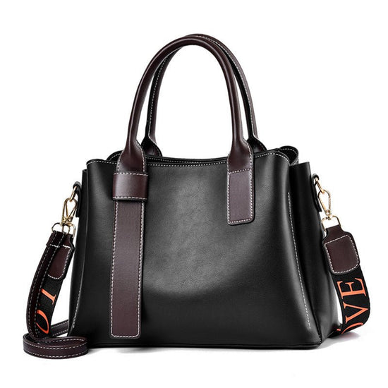 Soft Leather Large Capacity Women's Handbag Fashion Trendy One-shoulder Crossbody Bag $58.50 Dana Fashion Color: Black Women's Bags Product information: Lining texture: Polyester Color: wine red, green, blue, black, Ginger Material: PU Bag internal struct