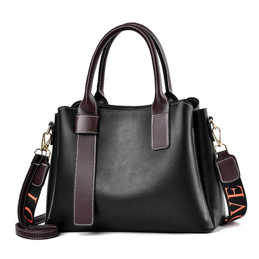Soft Leather Large Capacity Women's Handbag Fashion Trendy One-shoulder Crossbody Bag $58.50 Dana Fashion Color: Black Women's Bags Product information: Lining texture: Polyester Color: wine red, green, blue, black, Ginger Material: PU Bag internal struct