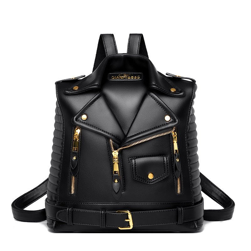 Soft Leather Textured Jacket Trendy Wild Clothes Backpack $106.65 Dana Fashion Color: Black Women's Bags Product information: Applicable scenarios: Daily matching Color: black, pink, light brown, Silver Outer bag type: Three-dimensional pocket Hardness: m