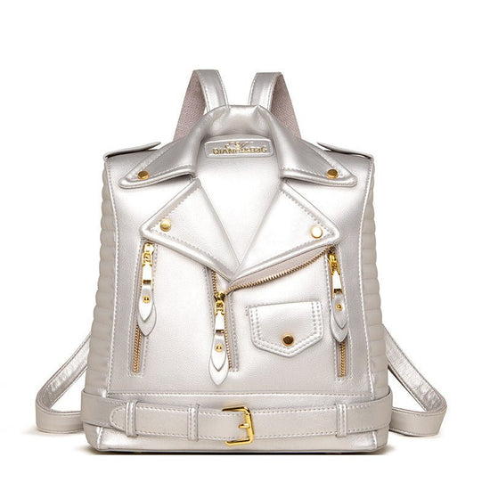 Soft Leather Textured Jacket Trendy Wild Clothes Backpack $106.65 Dana Fashion Color: Black Women's Bags Product information: Applicable scenarios: Daily matching Color: black, pink, light brown, Silver Outer bag type: Three-dimensional pocket Hardness: m