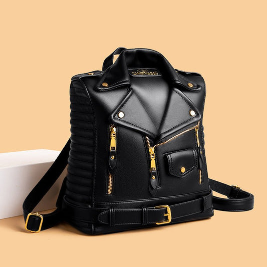 Soft Leather Textured Jacket Trendy Wild Clothes Backpack $106.65 Dana Fashion Color: Black Women's Bags Product information: Applicable scenarios: Daily matching Color: black, pink, light brown, Silver Outer bag type: Three-dimensional pocket Hardness: m