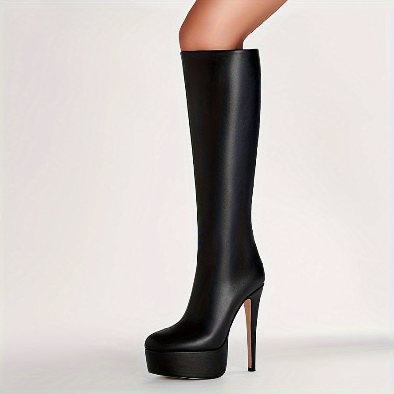 Solid Color High Tube Stiletto Heel Thick Bottom Boots $89.99 Dana Fashion Color: Black Size: 36 Women's shoes ข้อมูลผลิตภัณฑ์: วัสดุซับใน: ผ้าฝ้าย สี: ดำ ความสูงส้น: ส้นสูงมาก (สูงกว่า 8 ซม.) ความยาวถุงเท้า: ทรงกระบอกสูง รูปร่างส้น: ส้นเข็ม ขนาด: 36,37,3