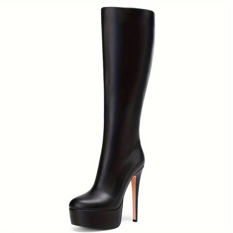 Solid Color High Tube Stiletto Heel Thick Bottom Boots $89.99 Dana Fashion Color: Black Size: 36 Women's shoes ข้อมูลผลิตภัณฑ์: วัสดุซับใน: ผ้าฝ้าย สี: ดำ ความสูงส้น: ส้นสูงมาก (สูงกว่า 8 ซม.) ความยาวถุงเท้า: ทรงกระบอกสูง รูปร่างส้น: ส้นเข็ม ขนาด: 36,37,3