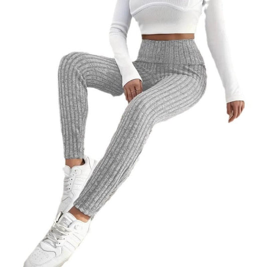 Solid Color High Waist Tight Cold-proof Warm Leggings Women's $24.99 Dana Fashion Color: Light Gray Size: L Women's clothing Product information: Thickness: medium Fabric name: Polyester Color: light gray Elastic: medium elastic Pants length: cropped pant