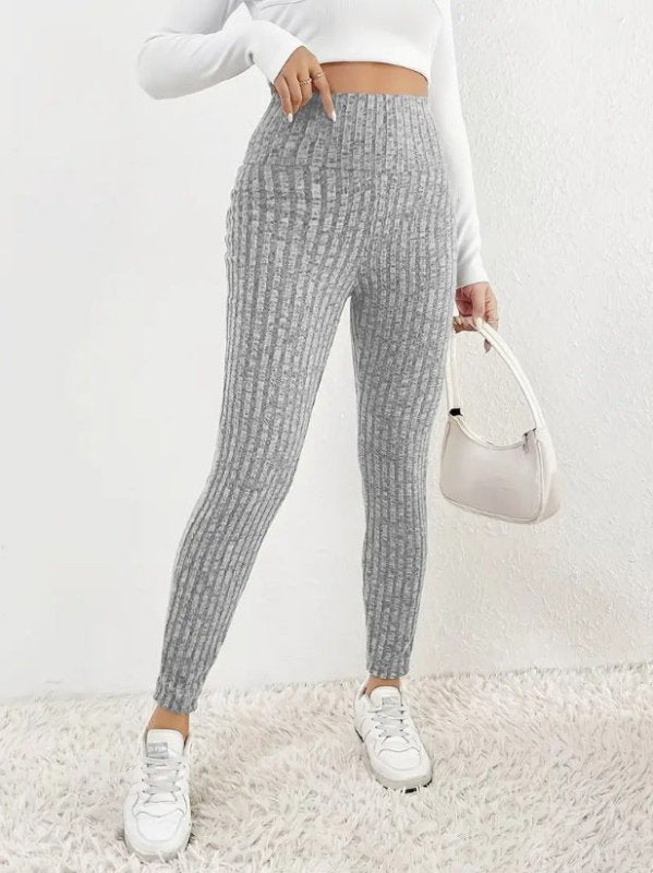Solid Color High Waist Tight Cold-proof Warm Leggings Women's $24.99 Dana Fashion Color: Light Gray Size: L Women's clothing Product information: Thickness: medium Fabric name: Polyester Color: light gray Elastic: medium elastic Pants length: cropped pant