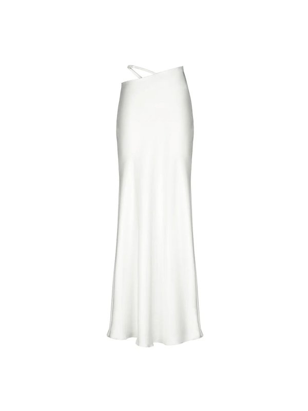 Solid Color Hollow-out Bodycon Maxi Skirt $45.50 Dana Fashion Color: White Size: L Women's clothing Product information: Pattern: None Fabric name: Polyester Skirt type: hip skirt Color: white, black, brown, red Elasticity: Micro elasticity Main fabric co
