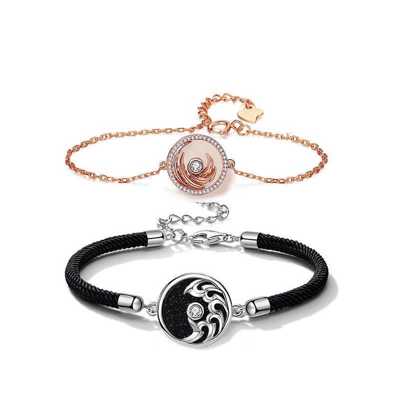Special-interest Design Couple Bracelets $14.00 Dana Fashion Color: Men's Angel Devil Women's Accessories Product information: Color: QLSL059-men Angel Devil, QLSL059-women Angel Devil Material: Copper Modeling: cartoon characters Popular elements: Angel