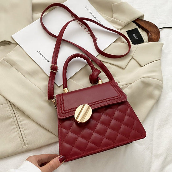 Special-interest Design Handbag Texture Crossbody $28.73 Dana Fashion Color: Red Women's Bags Product information: Color: white, yellow, red, black Material: PU Popular elements: sewing thread Hardness: soft Package internal structure: mobile phone bag Si