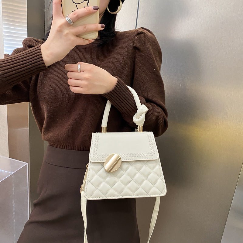 Special-interest Design Handbag Texture Crossbody $28.73 Dana Fashion Color: Black Women's Bags Product information: Color: white, yellow, red, black Material: PU Popular elements: sewing thread Hardness: soft Package internal structure: mobile phone bag