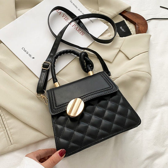 Special-interest Design Handbag Texture Crossbody $28.73 Dana Fashion Color: Black Women's Bags Product information: Color: white, yellow, red, black Material: PU Popular elements: sewing thread Hardness: soft Package internal structure: mobile phone bag