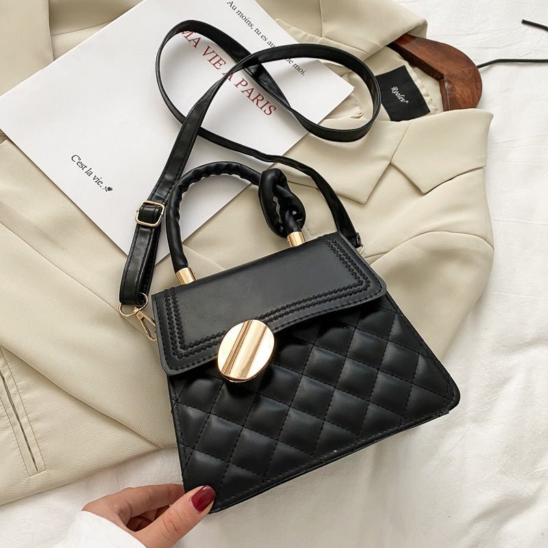 Special-interest Design Handbag Texture Crossbody $28.73 Dana Fashion Color: Black Women's Bags Product information: Color: white, yellow, red, black Material: PU Popular elements: sewing thread Hardness: soft Package internal structure: mobile phone bag