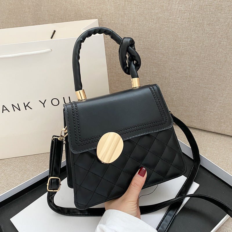 Special-interest Design Handbag Texture Crossbody $28.73 Dana Fashion Color: Black Women's Bags Product information: Color: white, yellow, red, black Material: PU Popular elements: sewing thread Hardness: soft Package internal structure: mobile phone bag