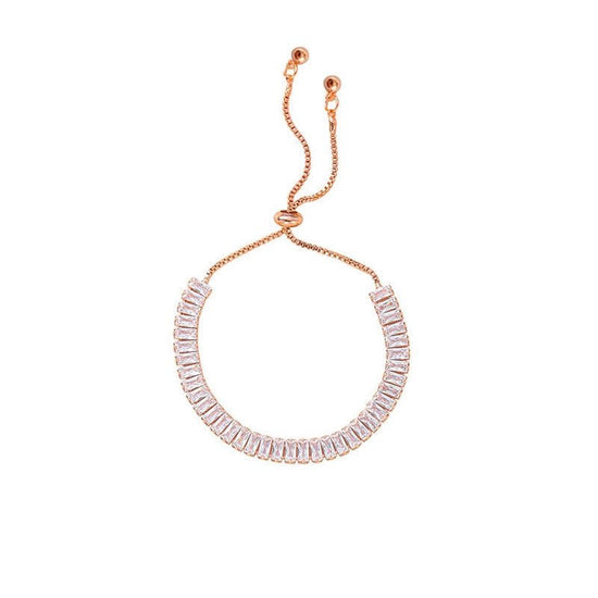 Special-interest Design Pull Adjustable Light Luxury Full Rhinestone Zircon Bracelet $15.00 Dana Fashion Color: Gold Women's Accessories Product information: Treatment Process: Diamond Color: silver, gold, rose gold Applicable people: women Applicable occ