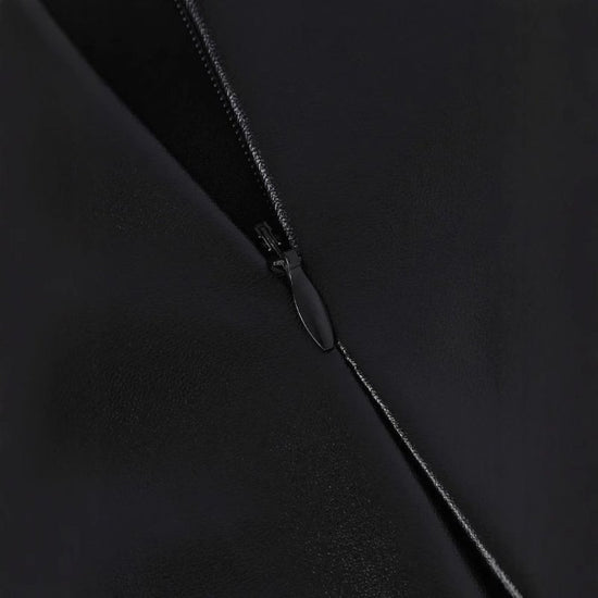Split Leather Skirt Leather High Waist Sheath Skirt $65.50 Dana Fashion Color: Black Size: L Women's clothing Product information: Fabric name: Polyester Skirt type: hip skirt Color: Black Elasticity: inelastic Main fabric composition: Polyester (polyeste