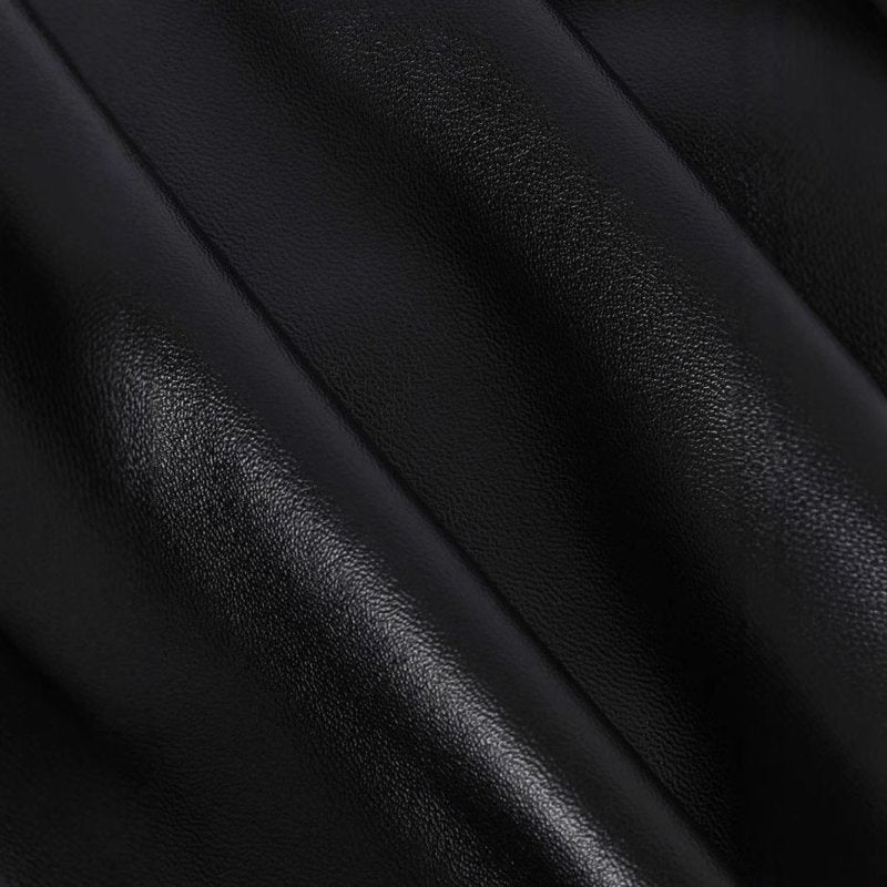 Split Leather Skirt Leather High Waist Sheath Skirt $65.50 Dana Fashion Color: Black Size: L Women's clothing Product information: Fabric name: Polyester Skirt type: hip skirt Color: Black Elasticity: inelastic Main fabric composition: Polyester (polyeste