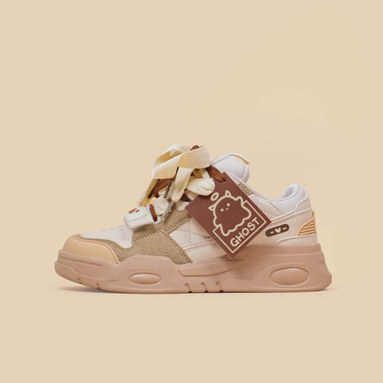 Sports Casual Shoes Women's Design Sense Niche Board Shoes $95.50 Dana Fashion Color: White size: 36 Women's shoes Product information: Closing method: lace-up Heel height: flat heel Color classification: white Heel style: thick bottom Sole material: Comp