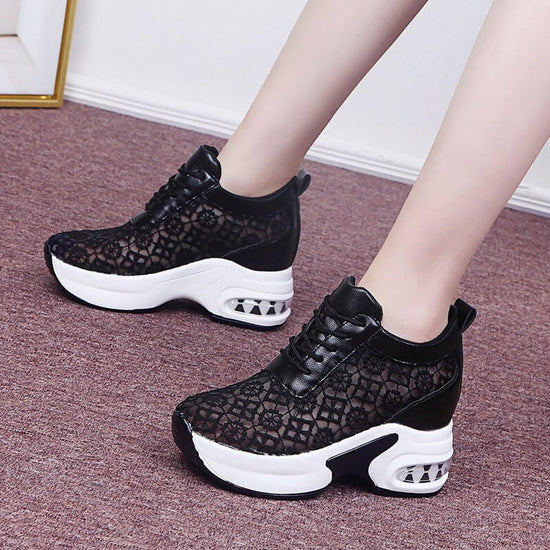 Sports Casual Single Shoes Women's Platform Net Shoes $39.90 Dana Fashion Color: Black Size: 35 Women's shoes Product category : sports casual shoes Style: Korean Suitable season: summer, spring, autumn Applicable gender: female Upper Material: Mesh Popul