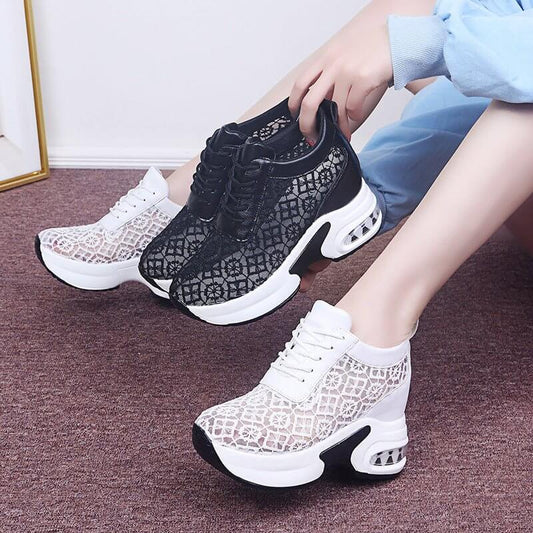 Sports Casual Single Shoes Women's Platform Net Shoes $39.90 Dana Fashion Color: Black Size: 35 Women's shoes Product category : sports casual shoes Style: Korean Suitable season: summer, spring, autumn Applicable gender: female Upper Material: Mesh Popul
