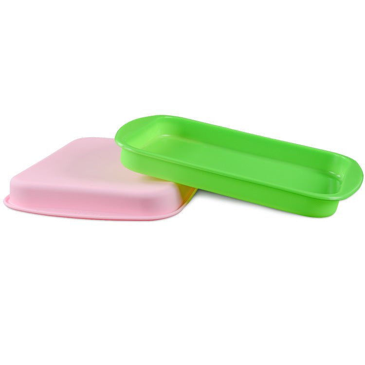 Spot wholesale silica gel cake mold oven with baking tool resistant to high temperature rectangular cake baking tray $12.00 Dana Fashion default: default Dana's Kitchen