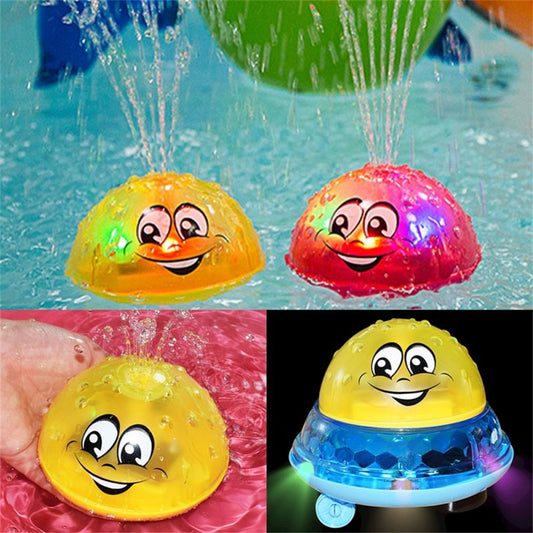 Spray Water Light Rotate With Shower Pool Kids Toys For Children Toddler Swimming Party $32.31 Dana Fashion Color: 2pcs Toys & Hobbies Overview: Install the battery, press the switch, the toy of the water ball will turn automatically, and spray the water