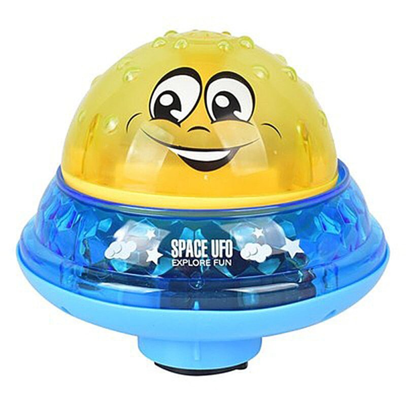 Spray Water Light Rotate With Shower Pool Kids Toys For Children Toddler Swimming Party $30.70 Dana Fashion Color: Yellow blue Toys & Hobbies Overview: Install the battery, press the switch, the toy of the water ball will turn automatically, and spray the