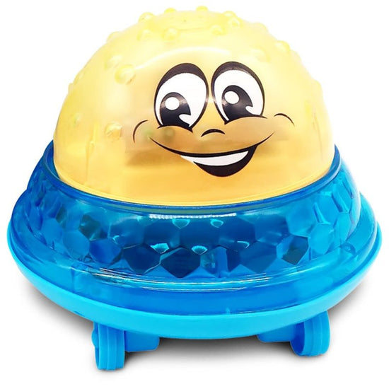 Spray Water Light Rotate With Shower Pool Kids Toys For Children Toddler Swimming Party $25.18 Dana Fashion Color: Yellow blueA Toys & Hobbies Overview: Install the battery, press the switch, the toy of the water ball will turn automatically, and spray th