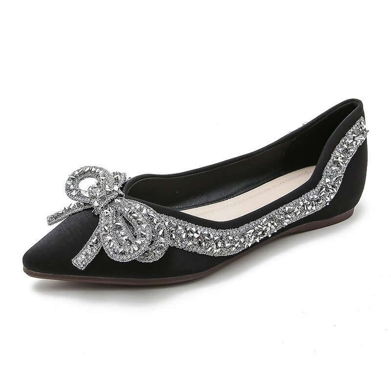 Spring And Autumn New Evening Style Flat Gentle Diamond Shoes $49.90 Dana Fashion Color: Apricot Size: 34 Women's shoes Product information: Pattern: solid color Color: Black, apricot Heel shape: flat heel Size: 34, 35, 36, 37, 38, 39, 40, 41, 42, 43 Sole