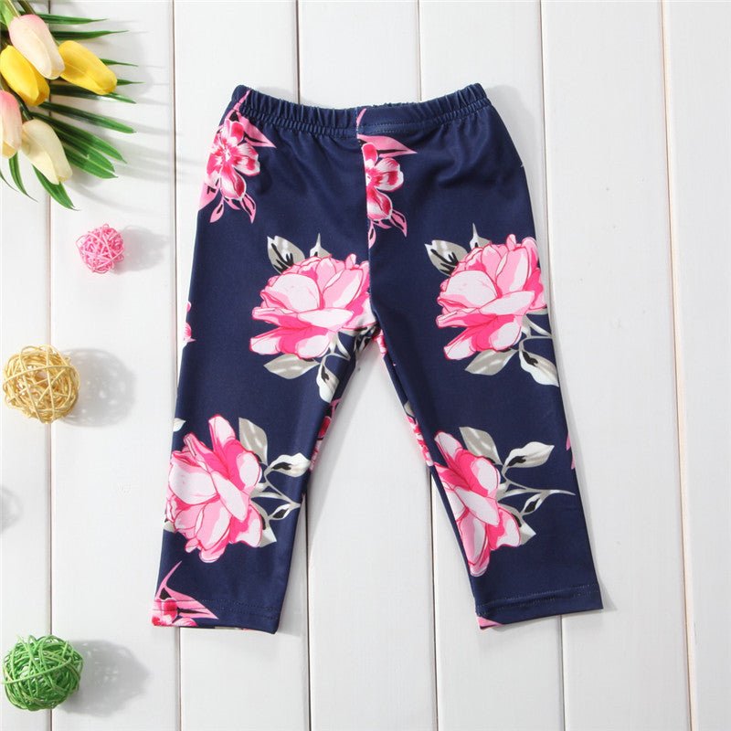Spring And Summer Flower Print Basic Baby Pants $19.58 Dana Fashion Color: Light Blue Size: 100cm Baby Clothing Product Information: Applicable gender: female Style: Europe and America Suitable age: infants and children Suitable season: summer, spring Sty