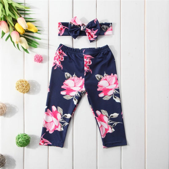 Spring And Summer Flower Print Basic Baby Pants $19.58 Dana Fashion Color: Sapphire blue Size: 100cm Baby Clothing Product Information: Applicable gender: female Style: Europe and America Suitable age: infants and children Suitable season: summer, spring