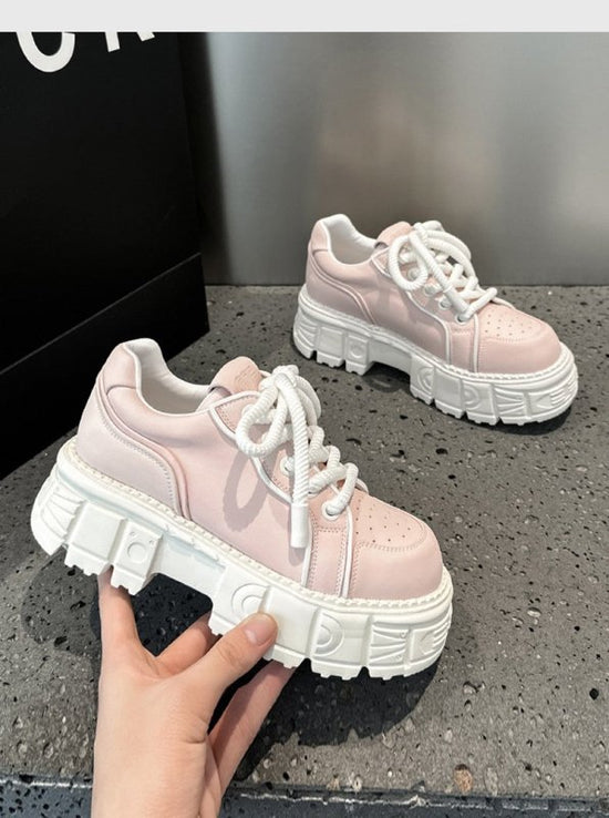 Spring Muffin Bottom Fashion All-match Height Increasing Casual Leather Shoes $69.99 Dana Fashion Color: Beige Size: 35 Women's shoes Product information: Pattern: solid color Color: beige, pink Size: 35, 36, 37, 38, 39, 40 Sole craft: viscose shoes Sole