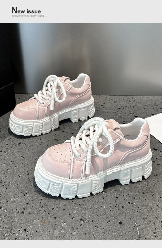 Spring Muffin Bottom Fashion All-match Height Increasing Casual Leather Shoes $69.99 Dana Fashion Color: Beige Size: 35 Women's shoes Product information: Pattern: solid color Color: beige, pink Size: 35, 36, 37, 38, 39, 40 Sole craft: viscose shoes Sole