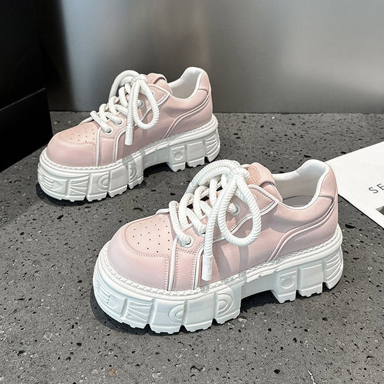 Spring Muffin Bottom Fashion All-match Height Increasing Casual Leather Shoes $69.99 Dana Fashion Color: Beige Size: 35 Women's shoes Product information: Pattern: solid color Color: beige, pink Size: 35, 36, 37, 38, 39, 40 Sole craft: viscose shoes Sole
