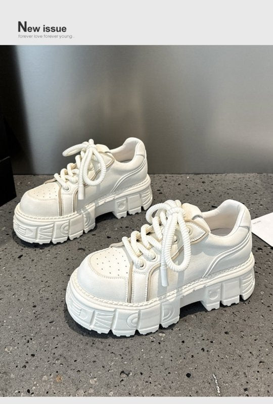 Spring Muffin Bottom Fashion All-match Height Increasing Casual Leather Shoes $69.99 Dana Fashion Color: Beige Size: 35 Women's shoes Product information: Pattern: solid color Color: beige, pink Size: 35, 36, 37, 38, 39, 40 Sole craft: viscose shoes Sole