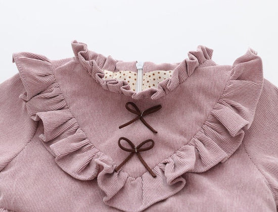 spring new Korean dress children's skirt, baby girl dress, baby spring blouse, corduroy $21.66 Dana Fashion Color: Pink Size: 100 Baby Clothing Product information: Style: Casual Fabric name: Corduroy Skirt category: Dress Fabric technology: pleats Color: