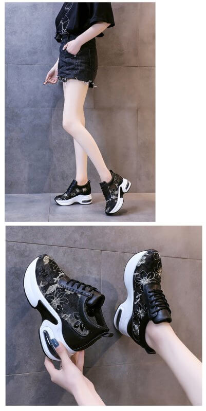 Spring New Sports Style Mesh Lace Casual Shoes $50.90 Dana Fashion Color: Black Size: 35 Women's shoes Product information: Product category: Sports casual shoes Style: sports Applicable gender: female Upper material: mesh Popular elements: hollow out Toe