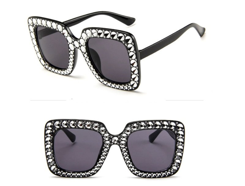 Square diamond sunglasses $12.41 Dana Fashion Color: Black Women's Accessories Specifications: Adult Glasses structure : frame Whether polarized: No Lens material : AC Style: personality Frame material : PC Style: General
