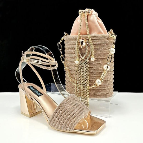 Square Toe Chunky Heel High Heels 8cm With Cylinder Handbag Shoes Bag Suit $189.90 Dana Fashion Color: Peach Size: 38 Women's shoes Product information: Lining material: PU Toe holder shape: Pointed Color: olive green, black gold, Peach, black, silver, sk