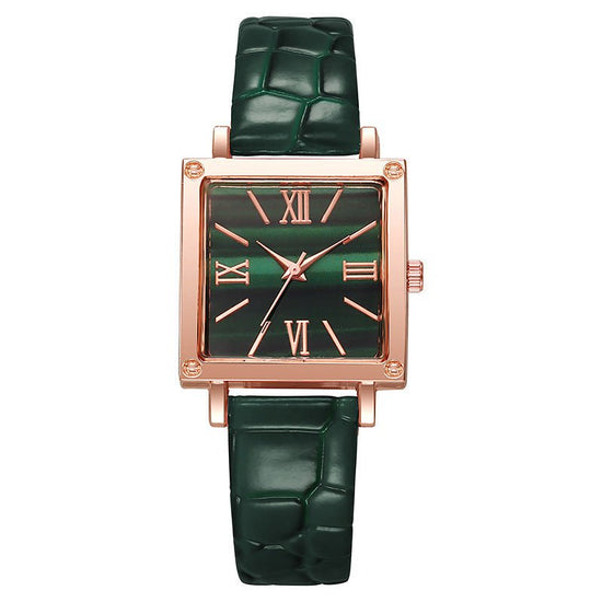 Square Watch Affordable Luxury Fashion Bamboo Pattern $13.44 Dana Fashion Color: Green Women's Accessories Product information: Color: white, black, pink, green, red, blue Thickness: 7mm Mirror material: ordinary glass mirror Buckle style: pin buckle Watc