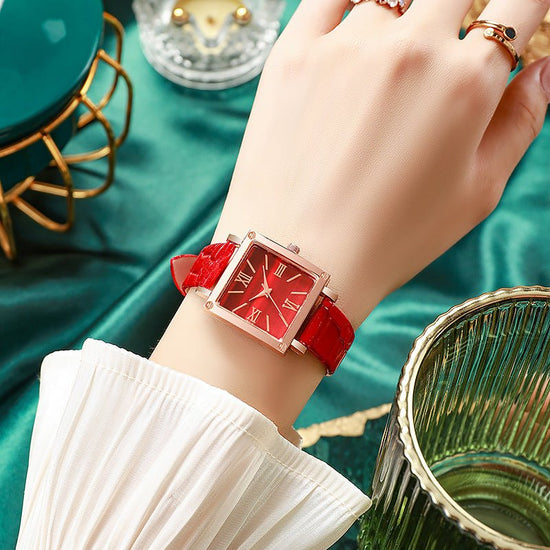 Square Watch Affordable Luxury Fashion Bamboo Pattern $13.44 Dana Fashion Color: Black Women's Accessories Product information: Color: white, black, pink, green, red, blue Thickness: 7mm Mirror material: ordinary glass mirror Buckle style: pin buckle Watc