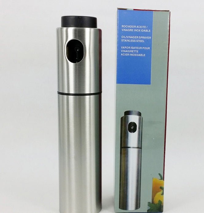 Stainless Steel Barbecue Spray Bottle $18.04 Dana Fashion Color: Silver Dana's Kitchen Overview: Stainless steel spray olive oil bottle Reusable and widely used This stainless steel injector can be used not only for oil, but also for soy sauce, vinegar, l