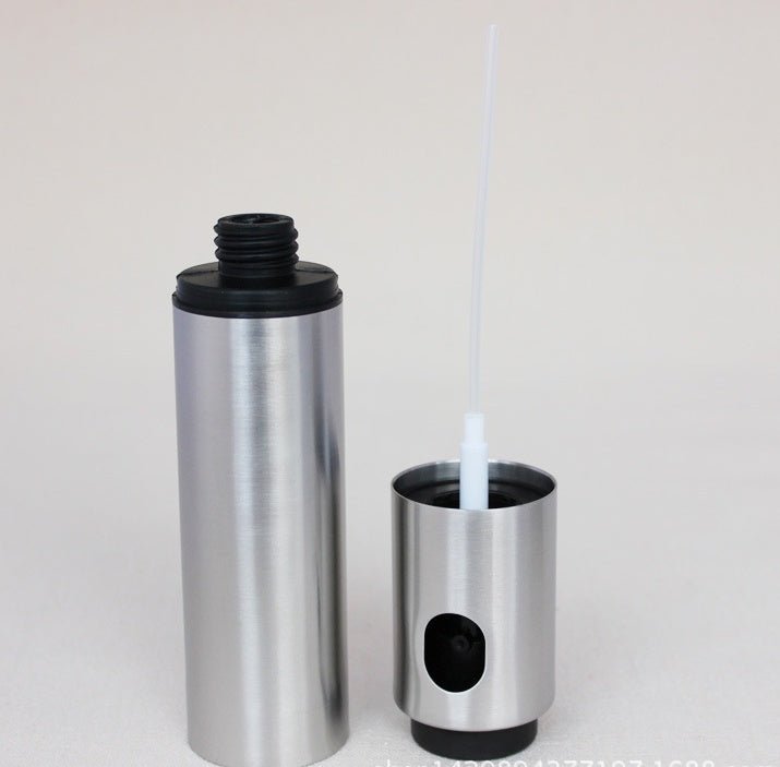 Stainless Steel Barbecue Spray Bottle $34.58 Dana Fashion Color: Glass Dana's Kitchen Overview: Stainless steel spray olive oil bottle Reusable and widely used This stainless steel injector can be used not only for oil, but also for soy sauce, vinegar, le