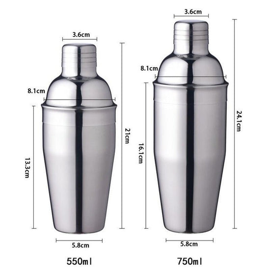 Stainless Steel Cocktail Shaker Ice Bucket Six-piece Set $26.00 Dana Fashion style: 1pcs Size: 550ml Dana's Kitchen Overview: The surface of this product is polished The surface can also be customized according to guests' preferences. It is exquisitely ma