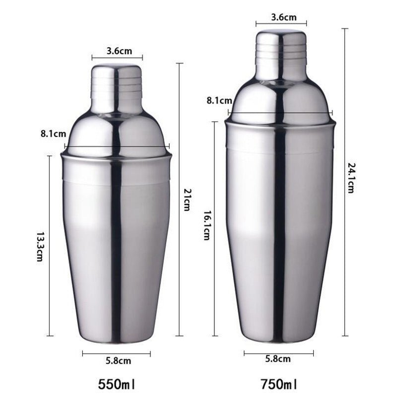 Stainless Steel Cocktail Shaker Ice Bucket Six-piece Set $26.00 Dana Fashion style: 1pcs Size: 550ml Dana's Kitchen Overview: The surface of this product is polished The surface can also be customized according to guests' preferences. It is exquisitely ma