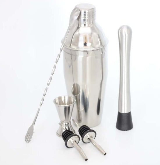 Stainless Steel Cocktail Shaker Ice Bucket Six-piece Set $60.18 Dana Fashion style: 16pcs Size: 550ml Dana's Kitchen Overview: The surface of this product is polished The surface can also be customized according to guests' preferences. It is exquisitely m