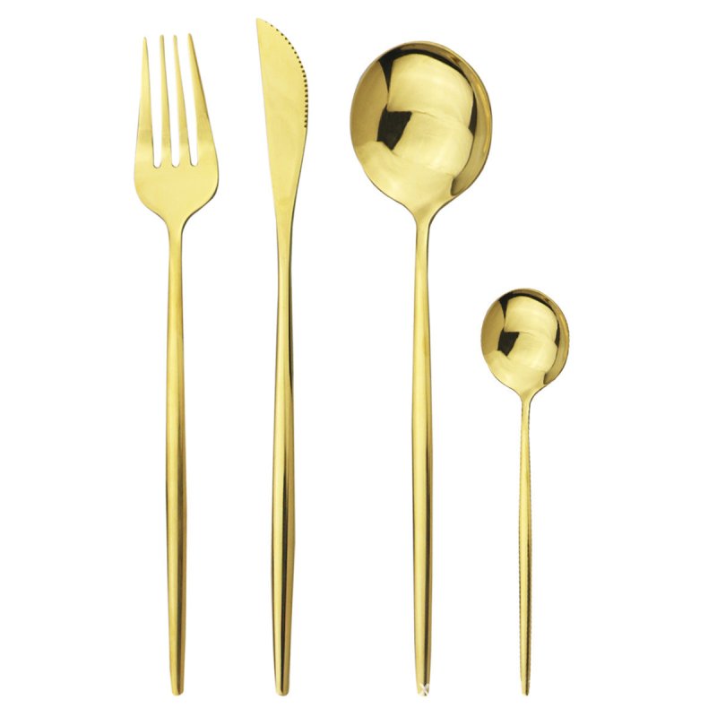 Stainless steel cutlery cutlery set $59.04 Dana Fashion Color: Gold Quantity: 6 sets 24pcs Dana's Kitchen Modname = produits & cols = 5 & colspace = 10 & rowspace = 10 & showName = true & showPrice = tru Informations sur le produit Modname = ckeditor Mate