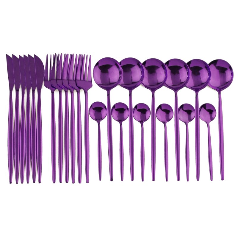 Stainless steel cutlery cutlery set $70.04 Dana Fashion Color: Black gold Quantity: 6 sets 24pcs Dana's Kitchen Modname = produits & cols = 5 & colspace = 10 & rowspace = 10 & showName = true & showPrice = tru Informations sur le produit Modname = ckedito