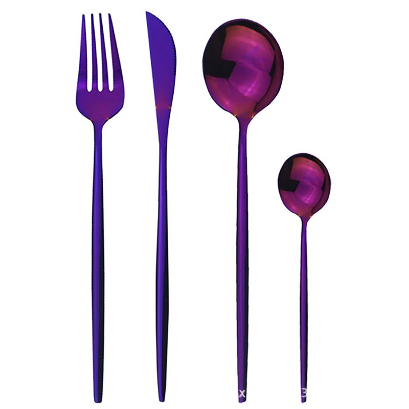 Stainless steel cutlery cutlery set $70.04 Dana Fashion Color: Purple Quantity: 6 sets 24pcs Dana's Kitchen Modname = produits & cols = 5 & colspace = 10 & rowspace = 10 & showName = true & showPrice = tru Informations sur le produit Modname = ckeditor Ma