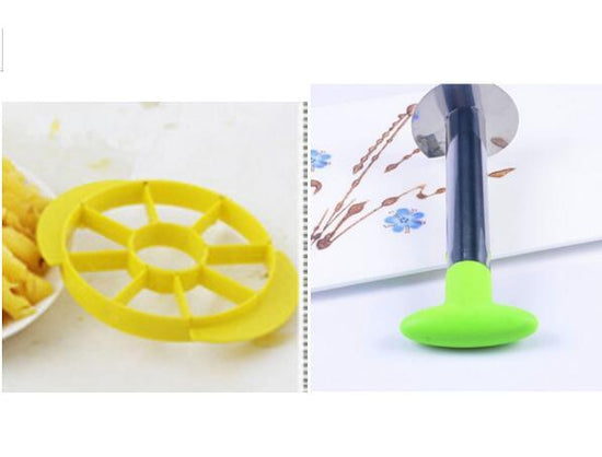 Stainless Steel Easy to use Pineapple Peeler Accessories Pineapple Slicers Fruit Cutter Corer Slicer Kitchen Tools $14.31 Dana Fashion Color: Green with Slicer Dana's Kitchen Overview: Excellent and easy to use. Perfectly designed to peel, core, and slice