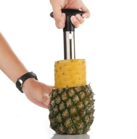 Stainless Steel Easy to use Pineapple Peeler Accessories Pineapple Slicers Fruit Cutter Corer Slicer Kitchen Tools $12.44 Dana Fashion Color: Black Dana's Kitchen Overview: Excellent and easy to use. Perfectly designed to peel, core, and sliced pineapples
